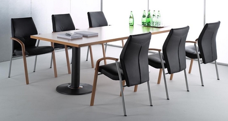Fauteuil visiteurs pied luge bois